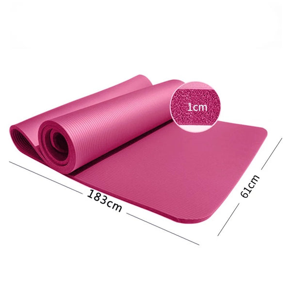 Non-Slip yoga mat 10mm thick NBR Gym home mat exercise mat sport